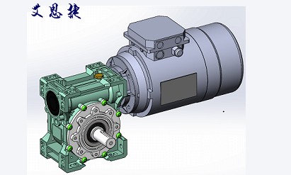 蝸輪減速機(jī)可以配剎車電機(jī)？看看這款SJMRV063+0.75kw剎車電機(jī)